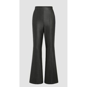 Alberto Audenino Pants NWT Italy Black Faux Leather Trousers Flare Retail $249 M
